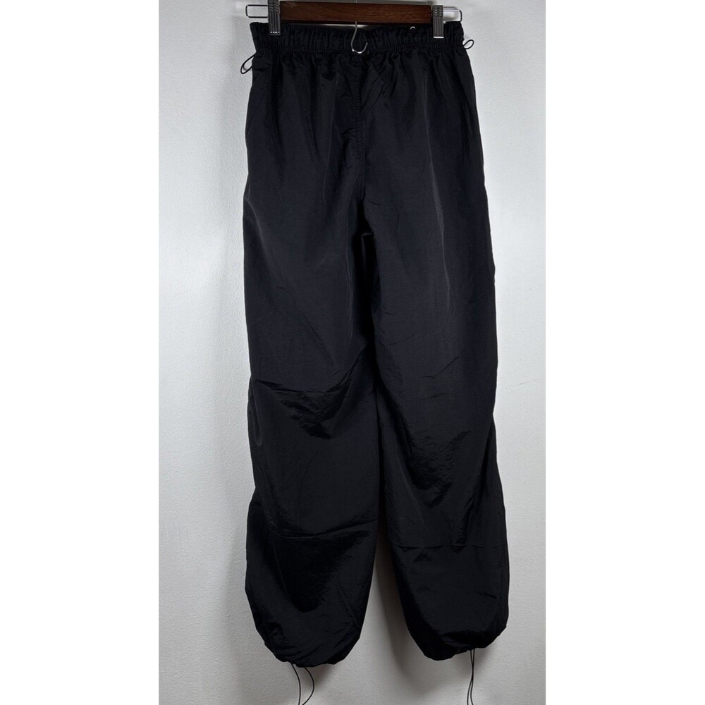 Love Tree Black Parachute Cargo Pants Womens S Y2K Gorpcore 100% Nylon Utility - Picture 4 of 16